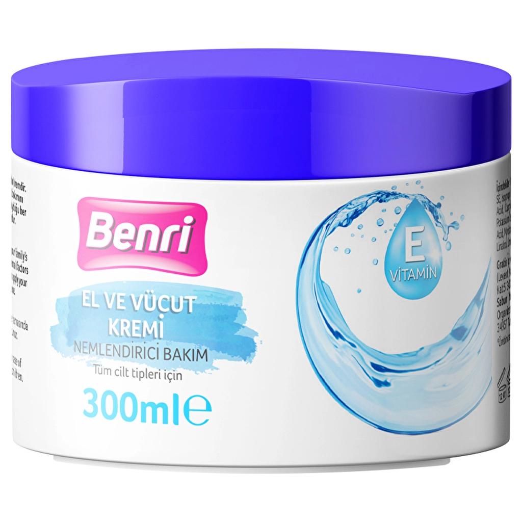 Benri Moisturizing Hand and Body Cream for Soft Skin 300ml