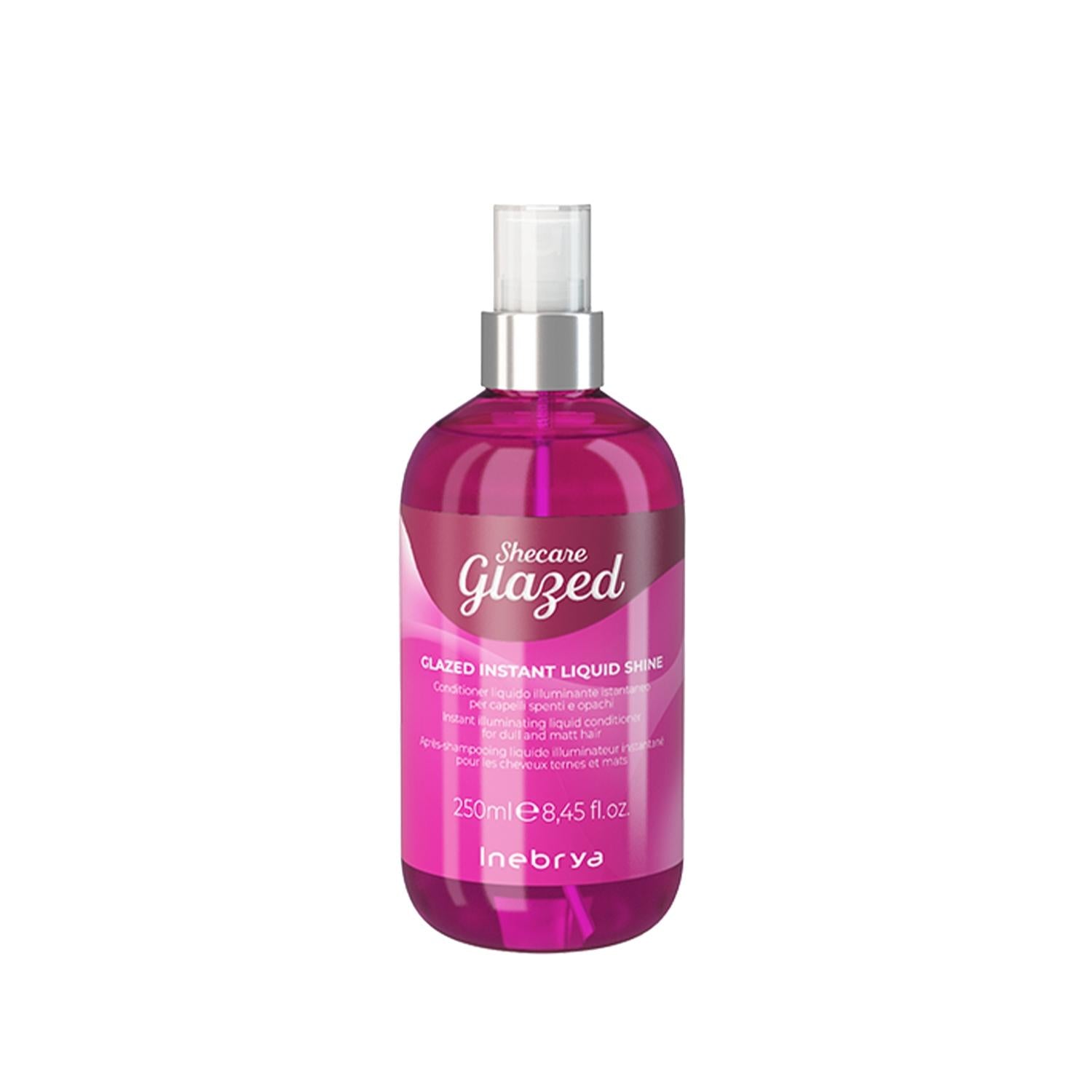 Inebrya Hair Shine Product - Instant Liquid Shine for Dull Hair, 8.45 fl oz Inebrya Instant Liquid Shine - Hair Shine Product hair shine product, instant hair shine, dull hair care, hair illuminating cream, liquid hair shine treatment, hair care, Inebrya, Shecare Glazed, 250 ml, 8.45 fl oz, hair cream, illuminating hair cream, instant shine, hair health, beauty routine, hair maintenance