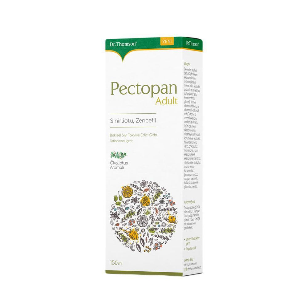 Dr. Thomson Pectopan: Herbal Immune Support Syrup for Adults - Natural Remedy with Propolis, Vitamin C & Zinc, Eucalyptus Flavor, 150ml Dr. Thomson Pectopan: Herbal Immune Support Syrup herbal supplement, immune support, adult syrup, propolis, vitamin C supplement, zinc supplement, natural remedy, herbal extracts, Dr. Thomson Pectopan, eucalyptus flavored syrup, herbal syrup, natural immune booster, adult immune support, propolis supplement, vitamin C, zinc, herbal remedy, natural wellness, eucalyptus flavo