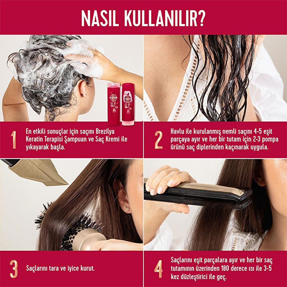Elidor Brazilian Keratin Therapy Heat Activated Hair Treatment - Smooths Frizz, Repairs Damage, & Straightens - Keratin & Marula Oil Infused, 90ml Elidor Keratin Hair Treatment - Smooth, Repair & Straighten keratin hair treatment, brazilian keratin therapy, heat activated hair treatment, anti frizz hair treatment, hair smoothing treatment, damaged hair repair, marula oil hair, hair straightening treatment, elidor keratin, hair keratin treatment, hair treatment, keratin treatment, brazilian keratin, heat act