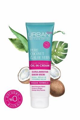 Urban Care Leave-In Hair Cream with Coconut & Aloe Vera - Color Protecting, Vegan, 5.07 fl oz Urban Care Leave-In Hair Cream - Color Protecting & Vegan leave-in hair cream, color protecting hair care, coconut aloe vera hair treatment, silicone free hair products, vegan hair care products, UV protection for hair, hair nourishment, color-treated hair care, vegan beauty products, clean hair care, cruelty-free hair products, frizz control, hair moisturizer, healthy hair solutions
