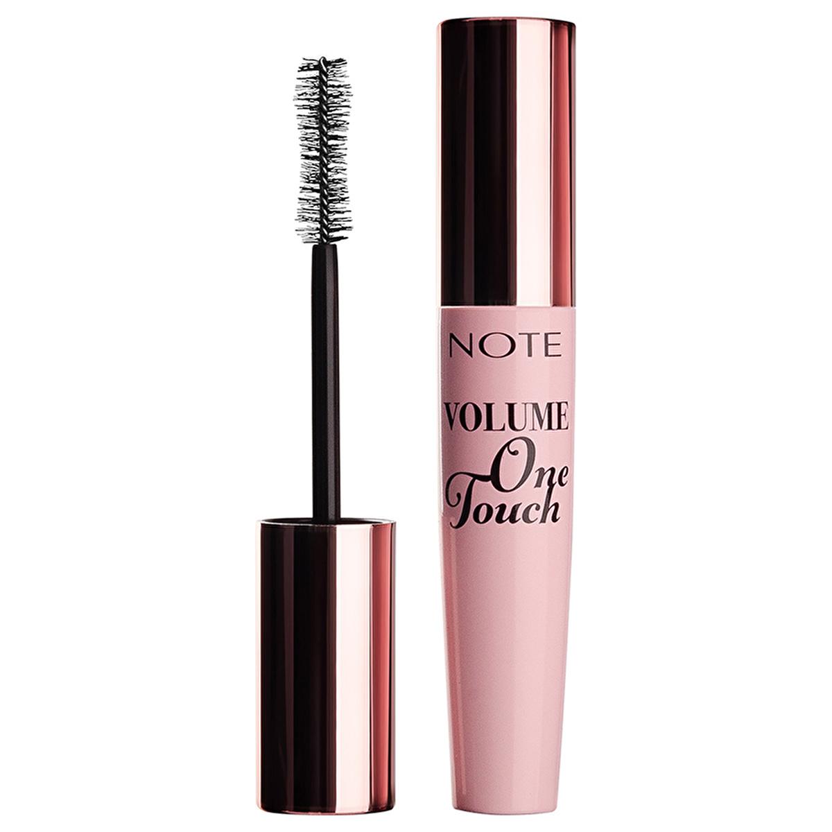 note-one-touch-mascara-open, note-one-touch-mascara-brush, note-one-touch-mascara-packaging Note One Touch Mascara - Volume & Lengthening Mascara for Lush Lashes | 0.38 fl. oz. Note One Touch Mascara - Full Volume & Growth note, mascara, volume, lengthening, eye-makeup, cosmetics, castor-oil, green-tea-extract, ai-generated, beauty