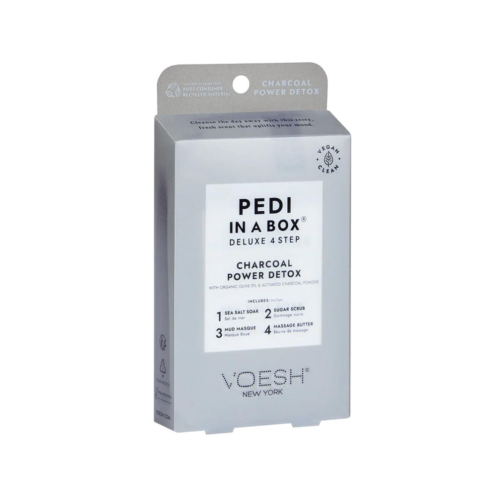 Voesh New York Pedi in a Box 4-Step Charcoal Pedicure Set