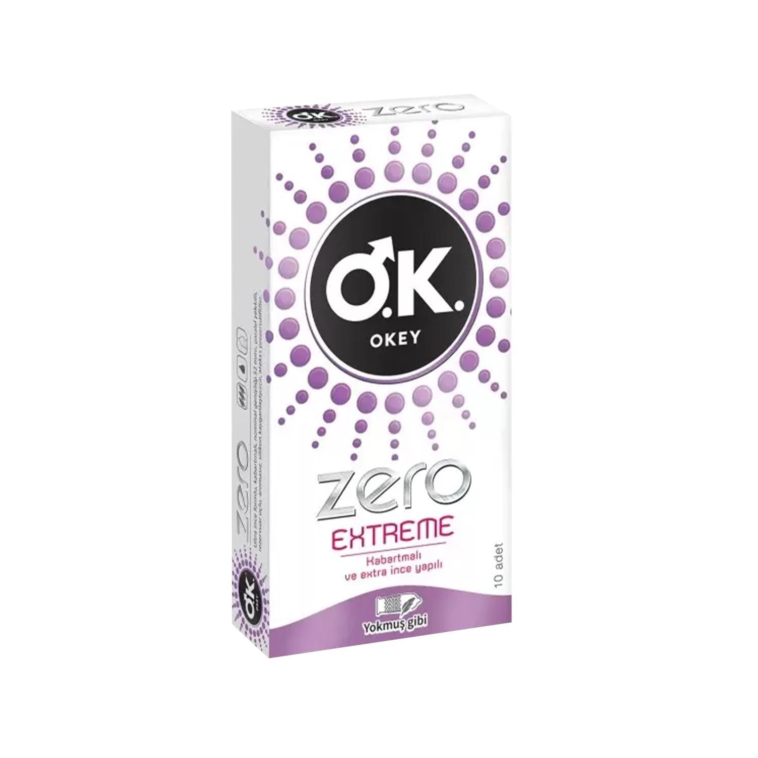 Okey Zero Extreme Condoms - Safe Intimacy & Contraception, Pack of 10 Okey Zero Extreme Condoms - Safe & Reliable Condoms, Zero Extreme Condoms, Okey Zero Extreme Prezervatif, Contraception, STI Protection, Safe Intimacy, Adult Protection, Intimate Health, Latex Condoms, Reliable Contraception, Comfortable Condoms, Intimacy Solutions