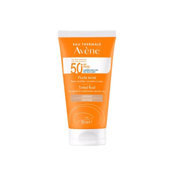 Avene Tinted Fluid SPF50+ Unifying Ultra-Light Tinted Sunscreen Fluid - High SPF Protection & Unifying Coverage - Sunscreen