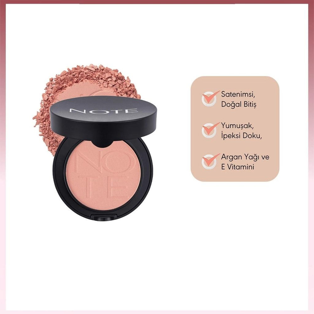 Note Luminous Silk Compact Blusher for Radiant Glow 09 Dusty Pink