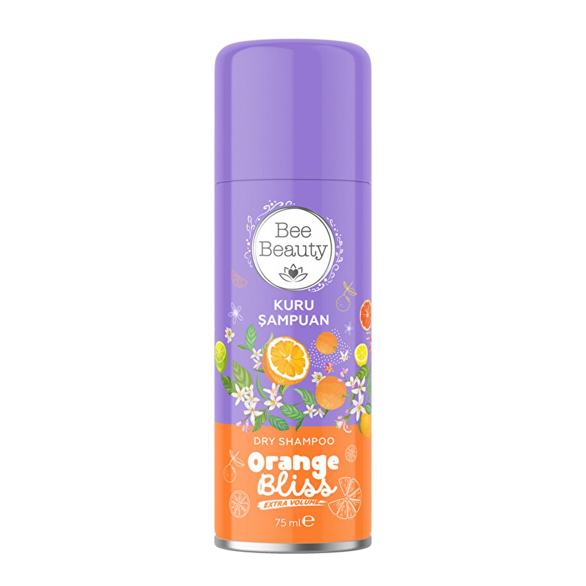 Bee Beauty Orange Bliss Extra Volume Dry Shampoo - Travel Size 2.54 fl oz - Absorbs Oil, Adds Volume Bee Beauty Extra Volume Dry Shampoo - 2.54 fl oz dry shampoo, extra volume dry shampoo, travel size dry shampoo, orange scented dry shampoo, dry shampoo for oily hair, Bee Beauty, hair care, cosmetics, beauty products, travel size cosmetics, women's grooming, hair fragrance, oil control, volume enhancer
