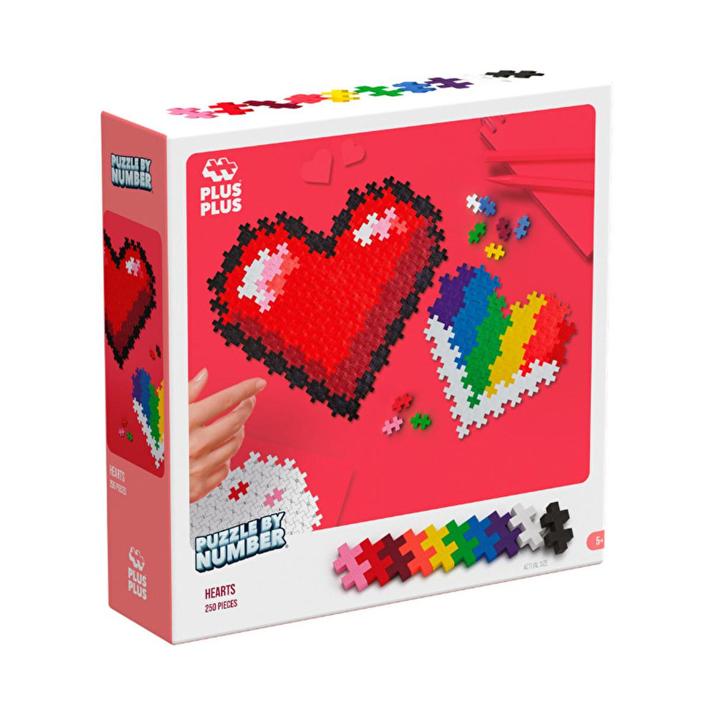 Plus Plus - 250 Piece Heart-Shaped Puzzle Toy for Kids - Educational and Creative Play - view 3