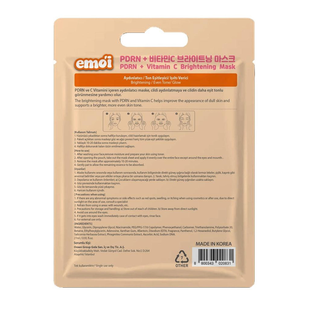 Emo PDRN + Vitamin C Brightening Face Mask 27 ml