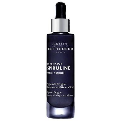 institut esthederm intensive spiruline serum 30 ml, bottle of institut esthederm intensive spiruline serum, luxurious skincare serum for dull skin Institut Esthederm Intensive Spiruline Serum - 30 ml Institut Esthederm Intensive Spiruline Serum - 30 ml institut-esthederm, intensive-spiruline-serum, skincare, anti-fatigue, skin-renewal, moisturizing, radiance, dry-skin, ai-generated, face-serum