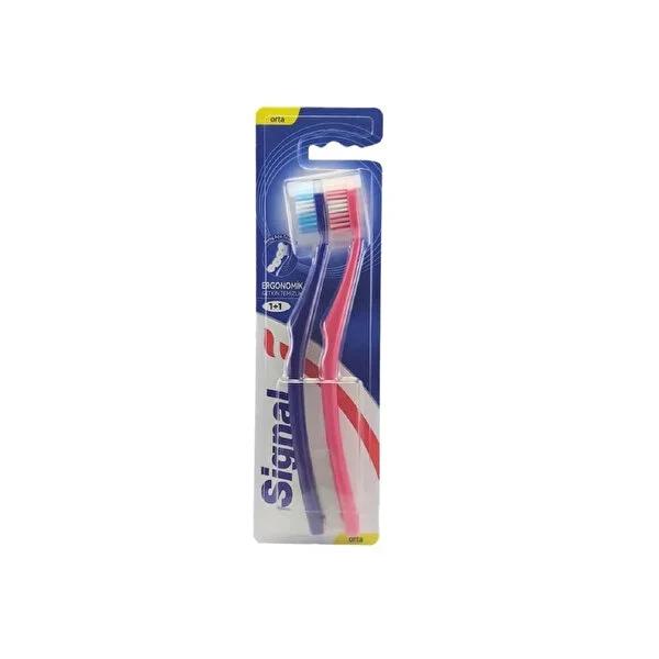 Signal Ergonomic Toothbrush Medium - Buy One Get One Free, Comfortable Grip for Effective Oral Hygiene - image 3
