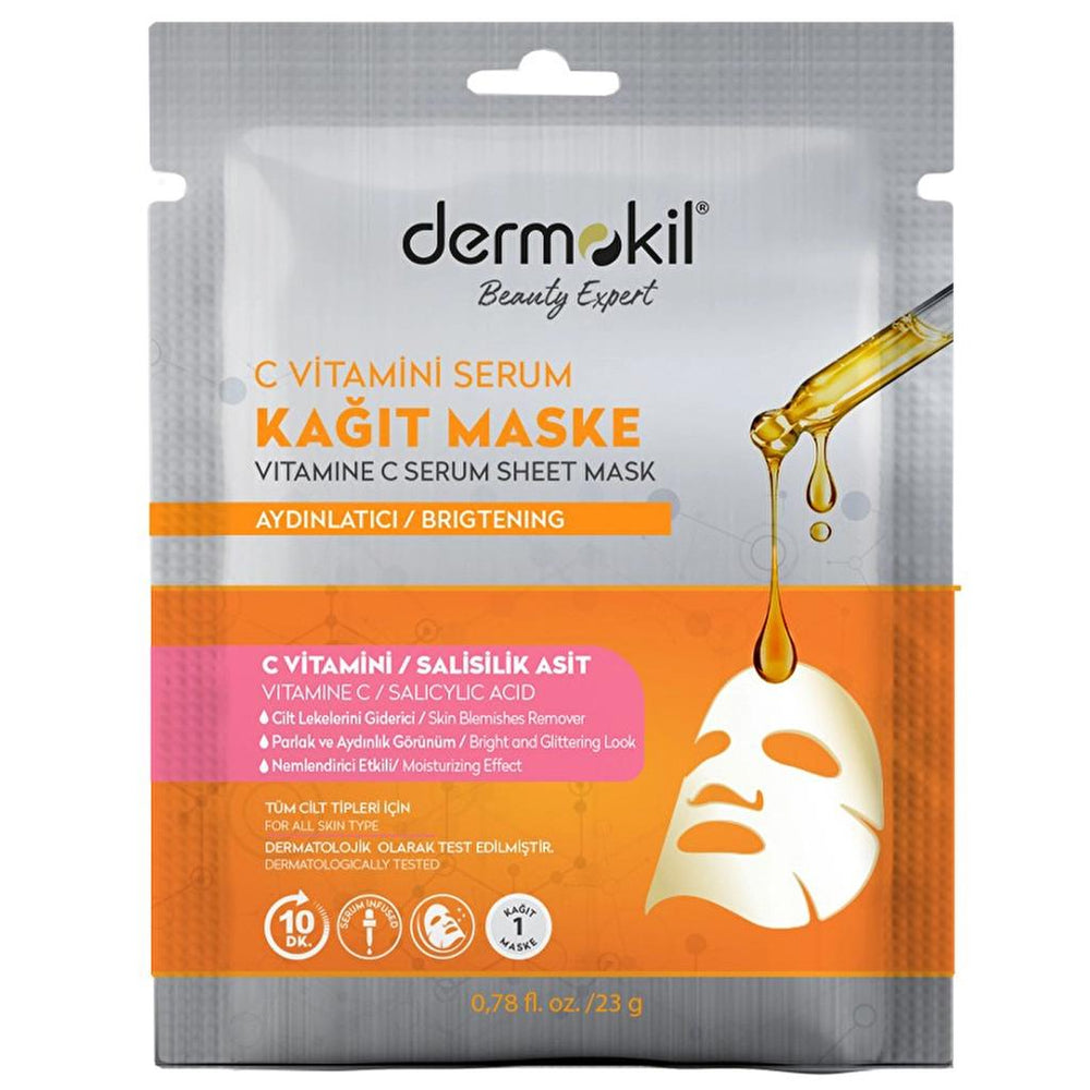 Dermokil Vitamin C Sheet Mask for Glowing Skin