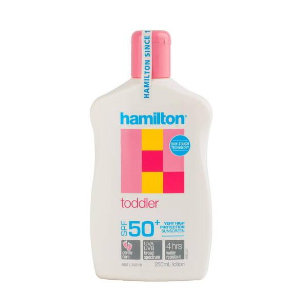 Hamilton SPF50+ Sunscreen Lotion for Children - Hypoallergenic, Water-Resistant, 8.45 fl oz - Sunscreen