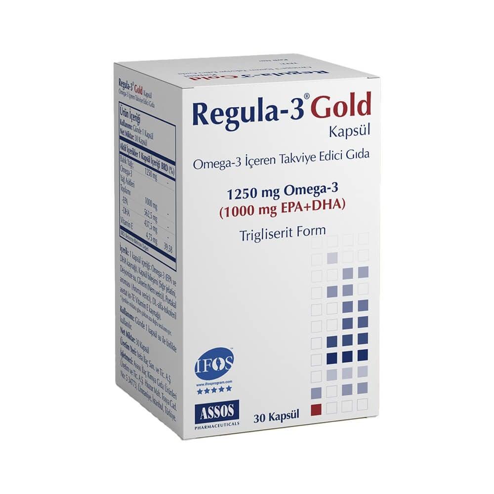 Regula-3 Gold Omega-3 Supplement - 30 Capsules for Heart Health & Brain Function Support Regula-3 Gold Omega-3 Supplement for Heart Health Omega-3 supplement, dietary supplement, fish oil capsules, heart health supplement, brain function support, omega-3 fatty acids, health and wellness, supplement, Regula-3 Gold