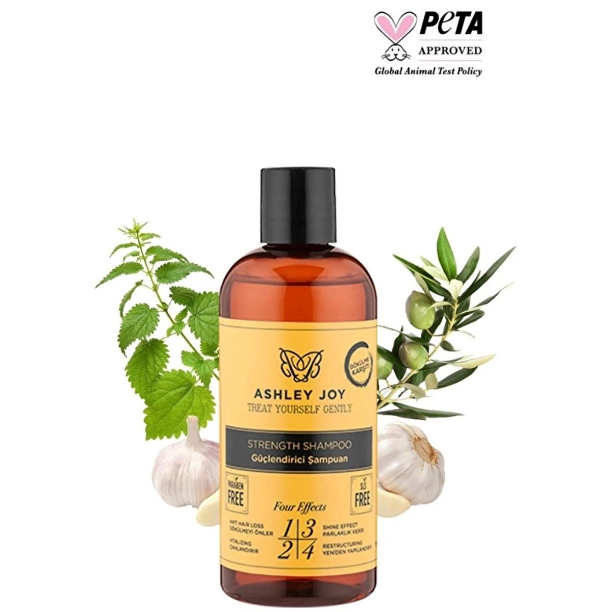 Ashley Joy Hair Loss Strengthening Shampoo - Garlic &amp; Keratin Repair, Boost Volume &amp; Shine - 400ml Ashley Joy Hair Loss Shampoo - Garlic &amp; Keratin Repair hair loss shampoo, strengthening shampoo, garlic shampoo, keratin hair repair, volume boosting shampoo, anti hair fall shampoo, hair shine shampoo, damaged hair repair, Ashley Joy shampoo, dökülme karşıtı şampuan, hair strengthening, anti-breakage, hair repair, hair volume, hair shine, garlic extract, keratin, shampoo, hair care, hair treatment, hair fall 