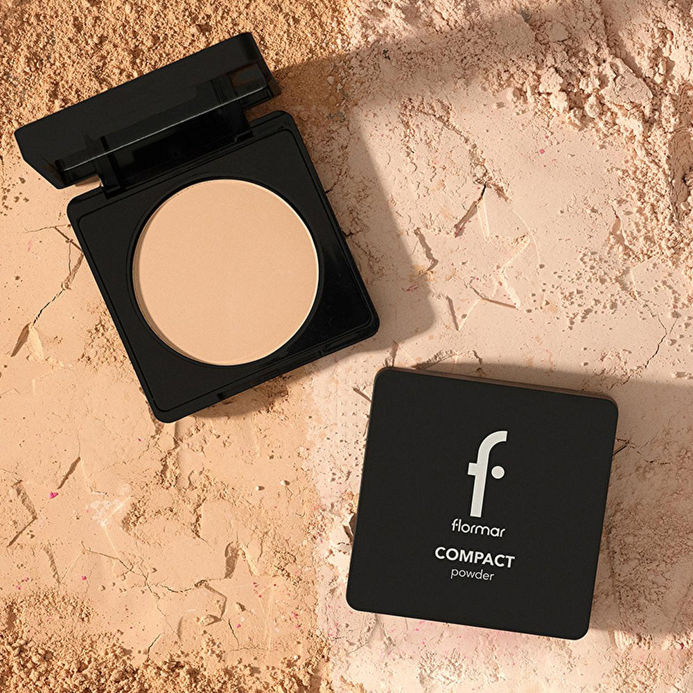 Flormar Compact Powder Pudra 090 Medium Rose - Matte Finish, High Coverage Makeup - Face Powder