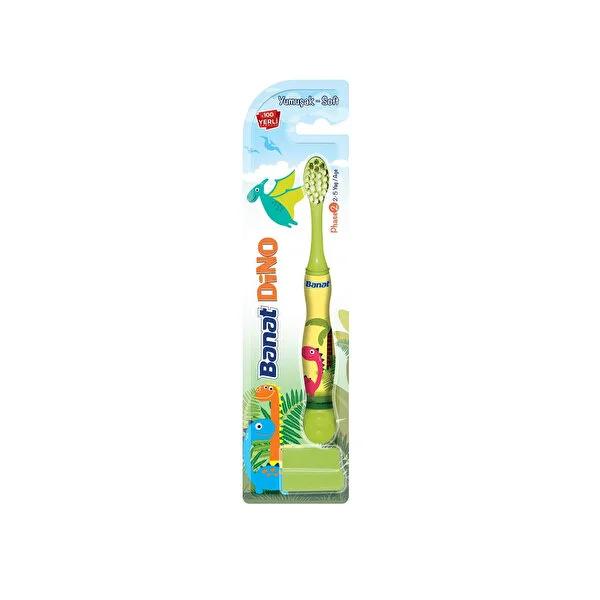 Banat Children&#39;s Toothbrush Dino Soft - Gentle on Milk Teeth, Ergonomic Design for Kids Aged 2-5 Banat Dino Soft Children&#39;s Toothbrush - Gentle &amp; Ergonomic children&#39;s toothbrush, soft toothbrush for kids, baby toothbrush, toddler oral care, children&#39;s dental hygiene, kids oral health, gentle toothbrush, ergonomic toothbrush handle, toothbrush for milk teeth, children&#39;s oral hygiene products