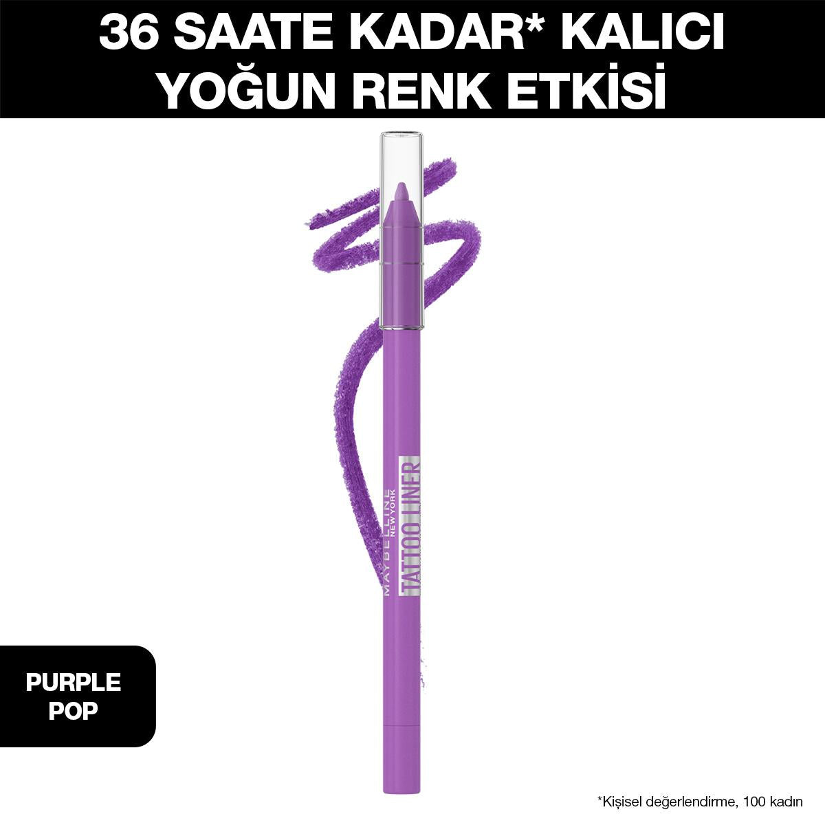 Maybelline Tattoo Liner Jel Göz Kalemi 301 Purple Pop - Long-Lasting, Waterproof Eyeliner for Vibrant Eye Makeup Maybelline Tattoo Liner - Long-Lasting Eyeliner Eyeliner, Gel Eyeliner, Long-lasting Eyeliner, Waterproof Makeup, Maybelline Tattoo Liner, Purple Eyeliner, Cosmetic, Makeup, Beauty Products, Eye Makeup, Vibrant Colors, Smudge-Proof, Sweat-Resistant, Durable Makeup