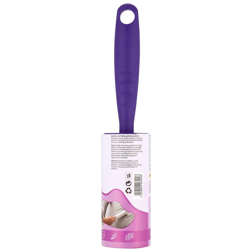 Eklips Lint Roller for Clothes and Fabric 30 Sheets