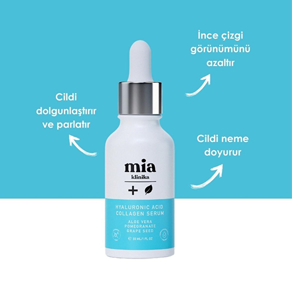 Mia Klinika Hyaluronic Acid and Collagen Face Serum - Anti-aging Moisturizing Skincare for Fine Wrinkle Reduction - view 3