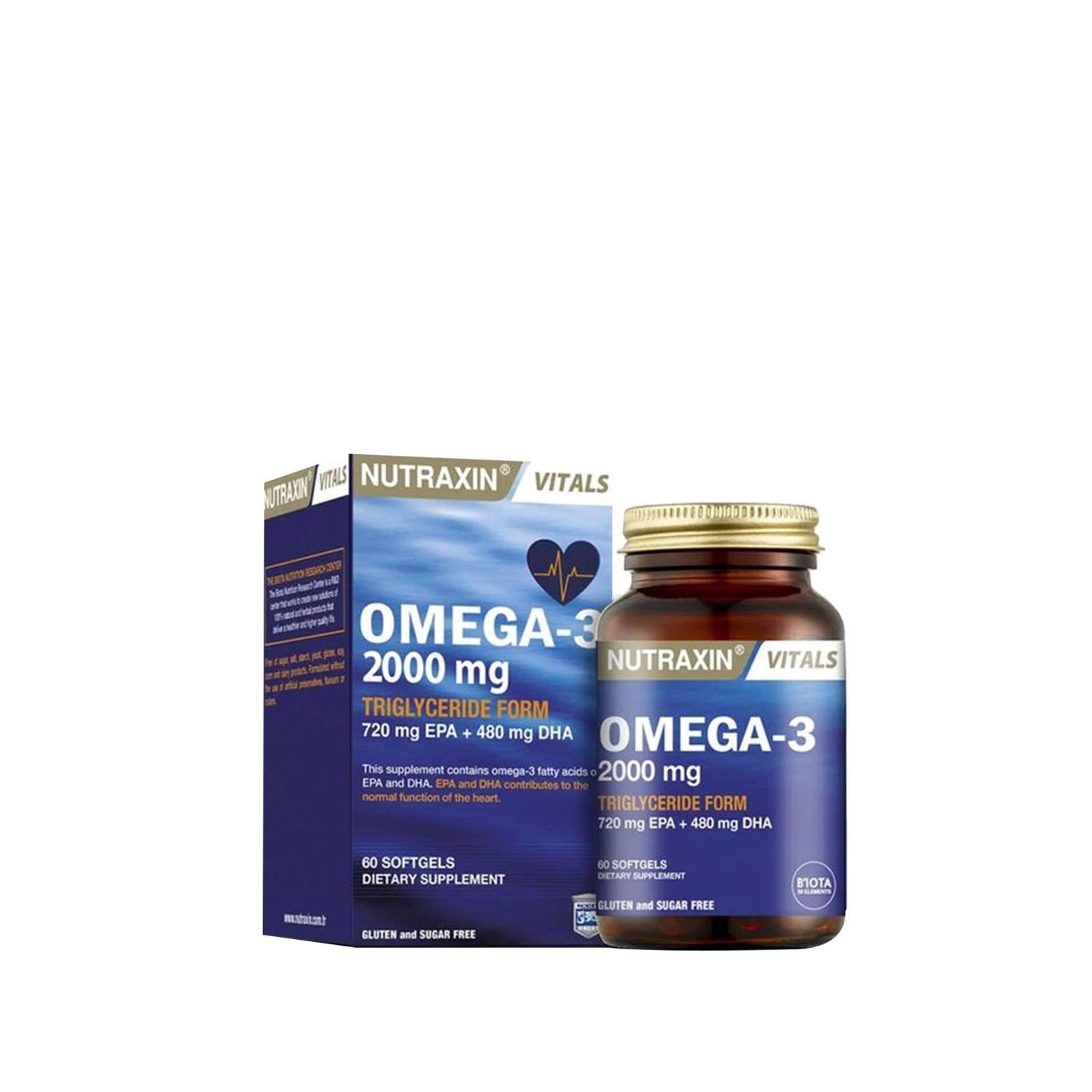 Nutraxin Omega 3 Fish Oil 2000mg - EPA & DHA - 60 Softgels - image 5