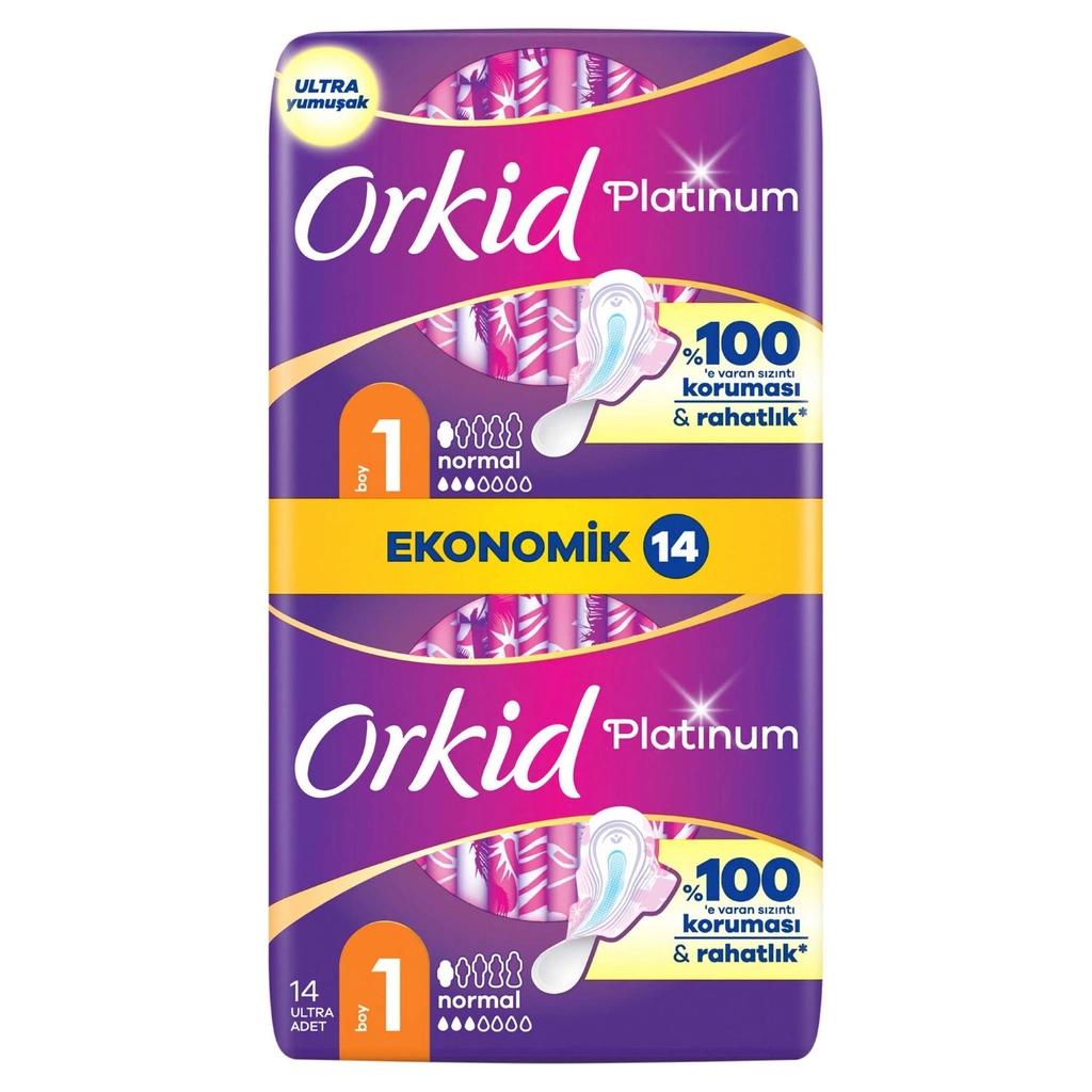 Orkid Platinum Normal Size 1 Sanitary Pads 14 Count