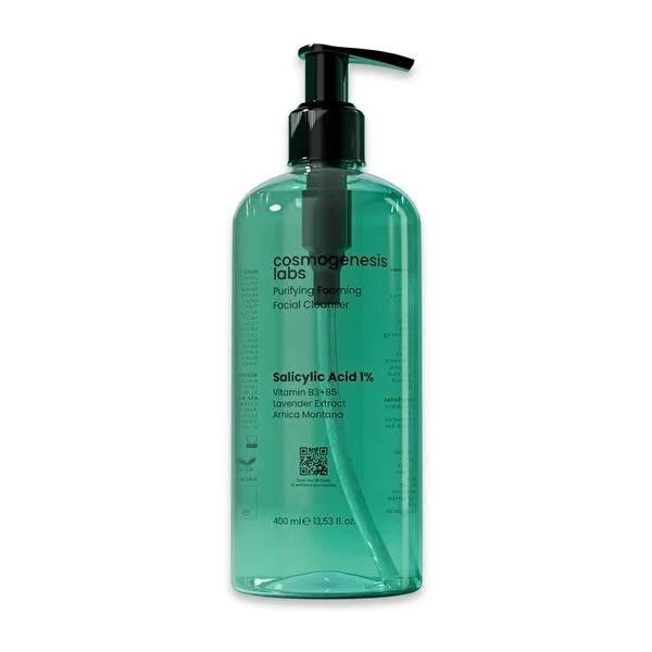 Cosmogenesis Labs Purifying Face Wash Gel - Salicylic Acid Face Cleanser for Acne Prone Skin, Balancing Sebum, Natural Ingredients Purifying Face Wash Gel - Salicylic Acid Cleanser Purifying Face Wash, Salicylic Acid Face Cleanser, Natural Ingredient Face Gel, Balancing Sebum Face Wash, Acne Prone Skin Care, Skincare for Oily Skin, Combination Skin Care, Natural Skincare, Face Wash Gel, Salicylic Acid Benefits, Vitamin B3 Skincare, Lavender Extract Benefits, Arnica Montana Skincare