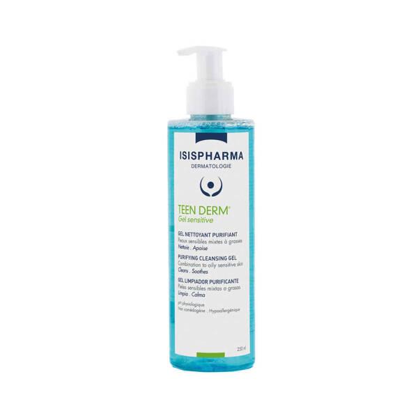 Isis Pharma Teen Derm Gel Sensitive 250ml - Gentle Soap-Free Cleanser for Sensitive Skin Isis Pharma Teen Derm Gel Sensitive 250ml - Gentle Cleanser sensitive skin cleanser, teen skincare, soap-free gel cleanser, gentle face and body wash, non-comedogenic skincare, glycerin skincare, pH balanced cleanser, moisturizing cleanser, face cleanser, neck cleanser, body wash, skincare for sensitive skin, Isis Pharma products