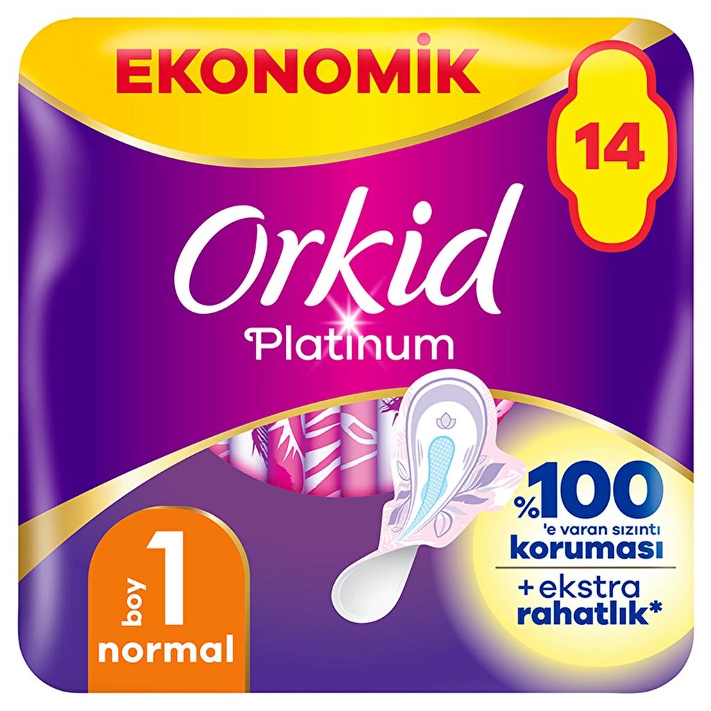 Orkid Platinum Normal Size 1 Sanitary Pads 14 Count