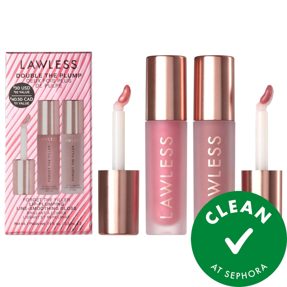 Double the Plump: Lip Plumper Gloss Set - Vegan & Cruelty-Free Hydrating Gloss for Fuller, Smoother Lips - Rosy Mauve & Bright Rose Pink Double the Plump Lip Gloss Set: Vegan Plumper for Fuller Lips lip plumper gloss, lip gloss set, vegan lip gloss, cruelty-free lip gloss, hydrating lip gloss, line smoothing lip gloss, fuller lips gloss, MAXI-LIP lip plumper, rosy mauve lip gloss, bright rose pink lip gloss, lip gloss, lip plumper, vegan beauty, cruelty-free beauty, hydrating lip care, line smoothing, fulle