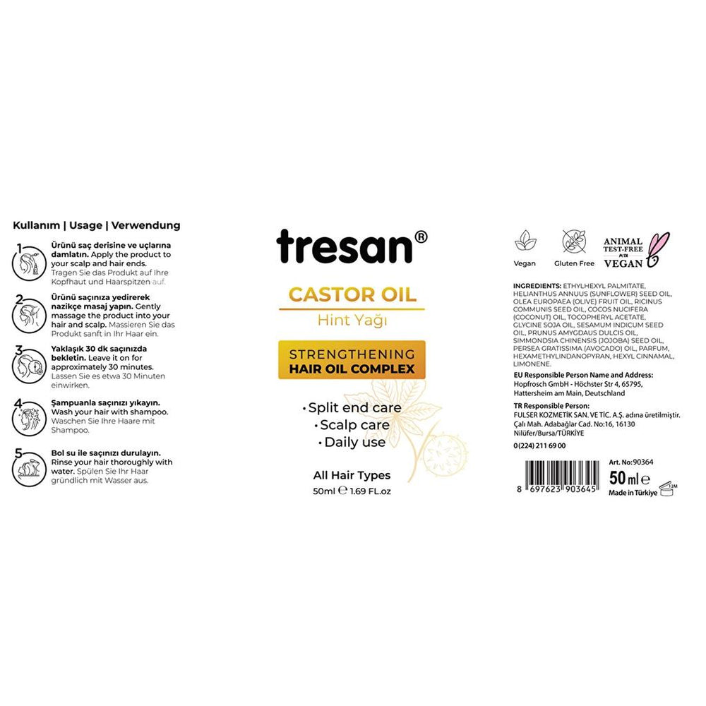 Tresan Castor Oil Strengthening Hair Care Complex 50 ml