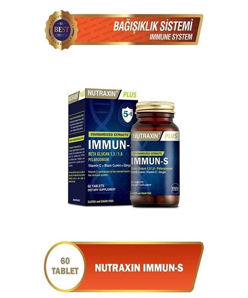 nutraxin immun-s tablets bottle, nutraxin immun-s tablets close-up, nutraxin immun-s tablets ingredients Nutraxin Immun-S Tablets - Immune Support | 60 Count Nutraxin Immun-S Tablets - Immune Support | 60 Count nutraxin, immune-support, vegetarian-supplement, vegan-supplement, beta-glucan, vitamin-c, black-seed, geranium-extract, ginger-extract, ai-generated