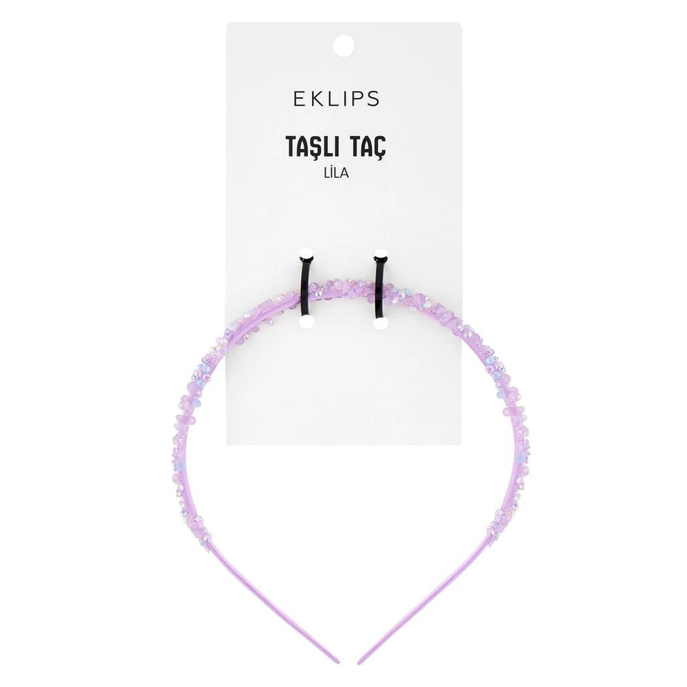 Eklips Lilac Rhinestone Headband for Hair Styling