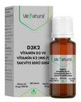 Venatura Vitamin D3 K2 Supplement Drops - Gluten-Free, Vegan, Supports Bone Health - Vitamin & Supplement