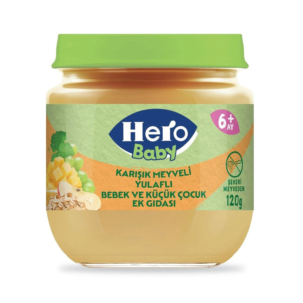 Hero Baby Mixed Fruit and Oat Baby Food Puree 120g