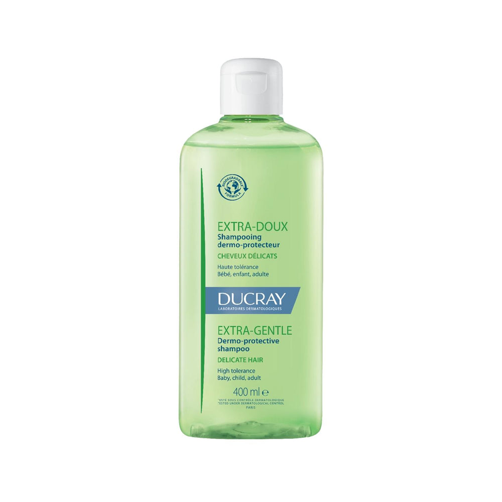 Ducray Extra Doux Gentle Shampoo for Sensitive Scalps - 13.53 fl oz, Suitable for Frequent Use - Shampoo