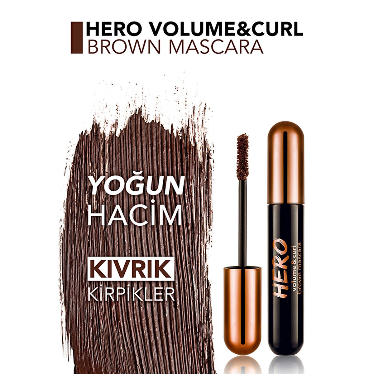 Flormar Hero Volume &amp; Curl Brown Mascara: Long Lasting, Non-Smudge, Clump-Free Formula for Dramatic Lashes Flormar Brown Mascara: Volume &amp; Curl, Long-Lasting, Smudge-Proof volume mascara, curling mascara, brown mascara, long lasting mascara, non-smudge mascara, clump-free mascara, fiber brush mascara, Flormar mascara, eye makeup, mascara for volume and curl, mascara, eye makeup, lash volume, lash curl, non-smudging, smudge proof, clump free, fiber brush, super soft brush, long lasting, dramatic lashes, defi