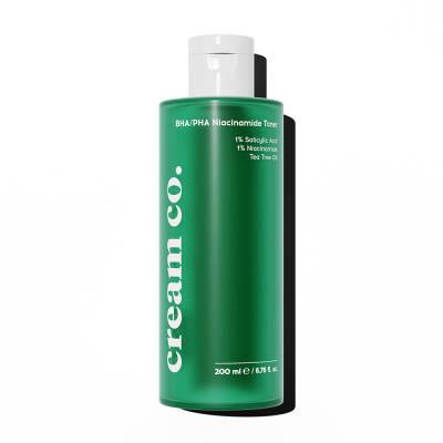 Cream Co. BHA/PHA Niacinamide Toner 200ml - Vegan, Cruelty-Free Acne Control Toner for Oily Skin Cream Co. BHA/PHA Niacinamide Toner - Vegan & Cruelty-Free BHA/PHA Toner, Niacinamide Toner, Vegan Skincare, Cruelty-Free Toner, Acne Control Toner, Oily Skin Solutions, Natural Skincare, Sensitive Skin Friendly, Tea Tree Oil Benefits, Prebiotics for Skin, Skincare Routine Essentials, Vegan Beauty Products, Cruelty-Free Beauty, Skincare for Acne, Balanced Skin Toner