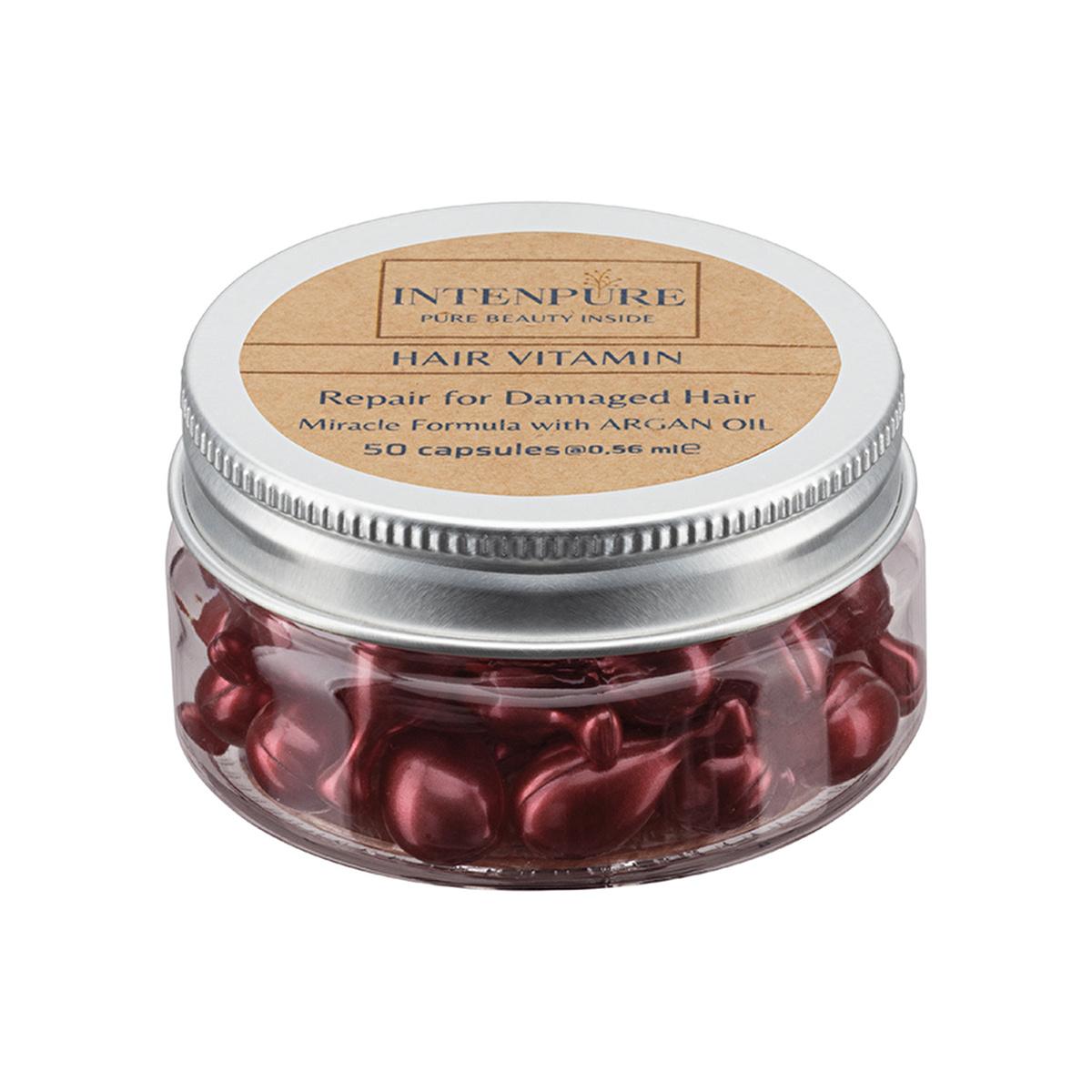 Intenpure Hair Vitamin Capsules for Damaged Hair Repair - Nourishing Aloe Vera & Vitamin E - 50 Capsules Intenpure Hair Vitamin Capsules - Nourishing Aloe Vera & Vitamin E hair vitamin, damaged hair repair, aloe vera hair care, vitamin E for hair, hair nourishment capsules, hair care, natural hair products, hair repair treatment, hair growth supplement, hair health, hair wellness