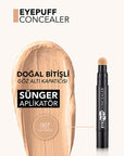 Flormar Concealer - Eye Puff Concealer with Sponge Applicator, Light Beige, Cold Undertone - view 2