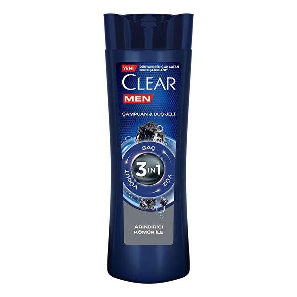 Clear Men 3-in-1 Shampoo, Body Wash & Face Wash with Menthol - Anti-Dandruff, Refreshing, 11.83 fl oz Clear Men 3-in-1 Shampoo & Body Wash - Anti-Dandruff, Menthol men's 3-in-1 shampoo and body wash, anti-dandruff shampoo for men, menthol body wash, multi-purpose grooming product, men's hygiene products, Clear Men, grooming essentials, personal care, hair care, skin care, refreshing products, men's grooming