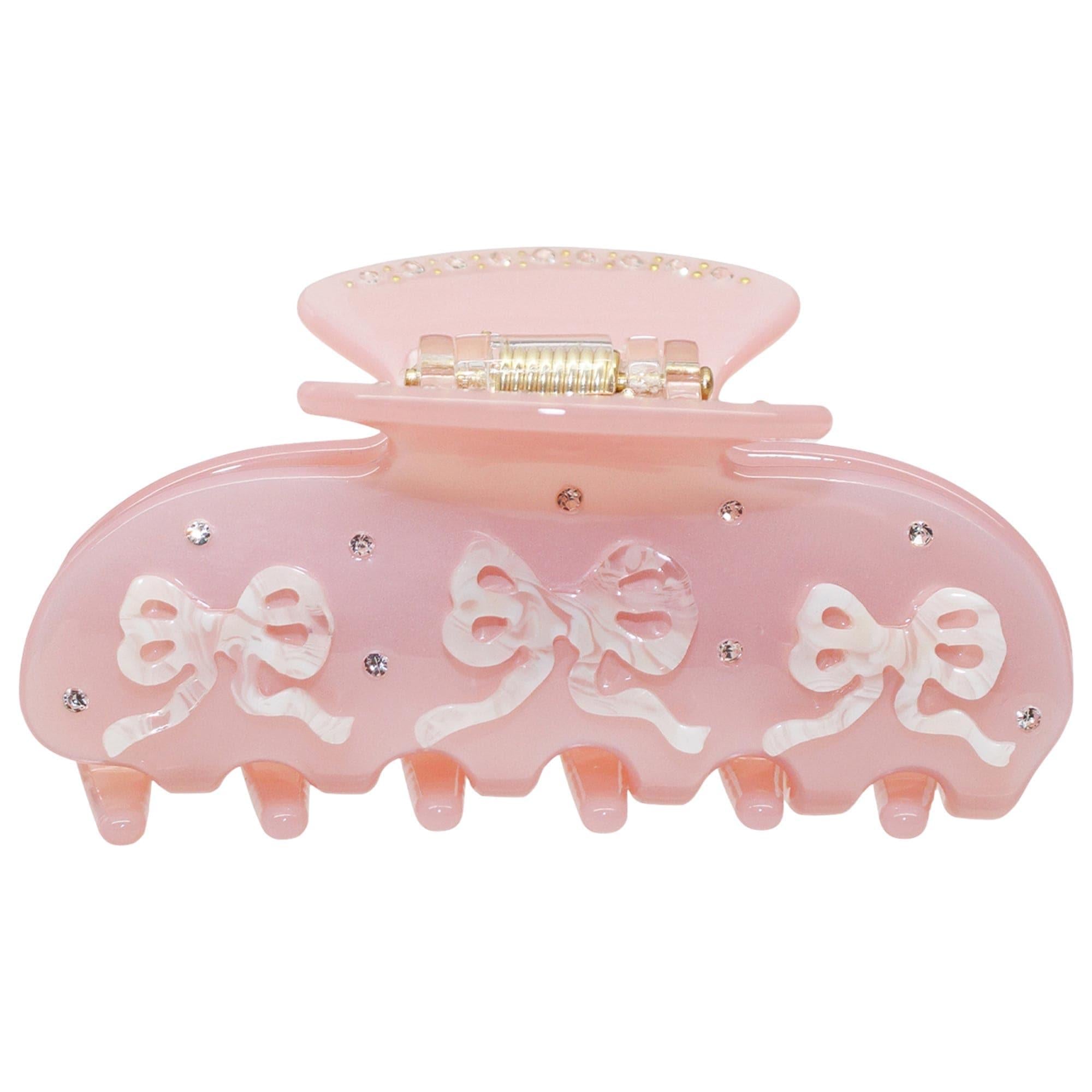 Emi Jay Sweetheart Pink Pixie Hair Claw Clip: Secure, Fashionable Crystal & Biodegradable Acetate Clip for All Hair Types Emi Jay Pink Hair Claw Clip - Crystal Detail & Eco-Friendly hair claw clip, small hair clip, pink hair clip, crystal hair clip, biodegradable hair clip, coquette hair accessories, hair clip for all hair types, fashionable hair clip, decorative hair clip, hair styling clip, hair accessory, hair clip, claw clip, pink clip, crystal clip, biodegradable clip, coquette accessories, hair clip f