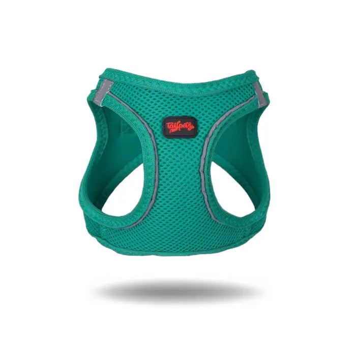 Tailpetz Air-Mesh Dog Harness Breathable Comfort Green