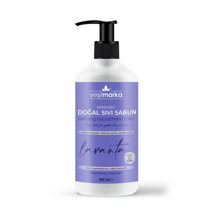 Yesilmarka Lavender Purifying Liquid Soap for Gentle Cleansing 400 ml