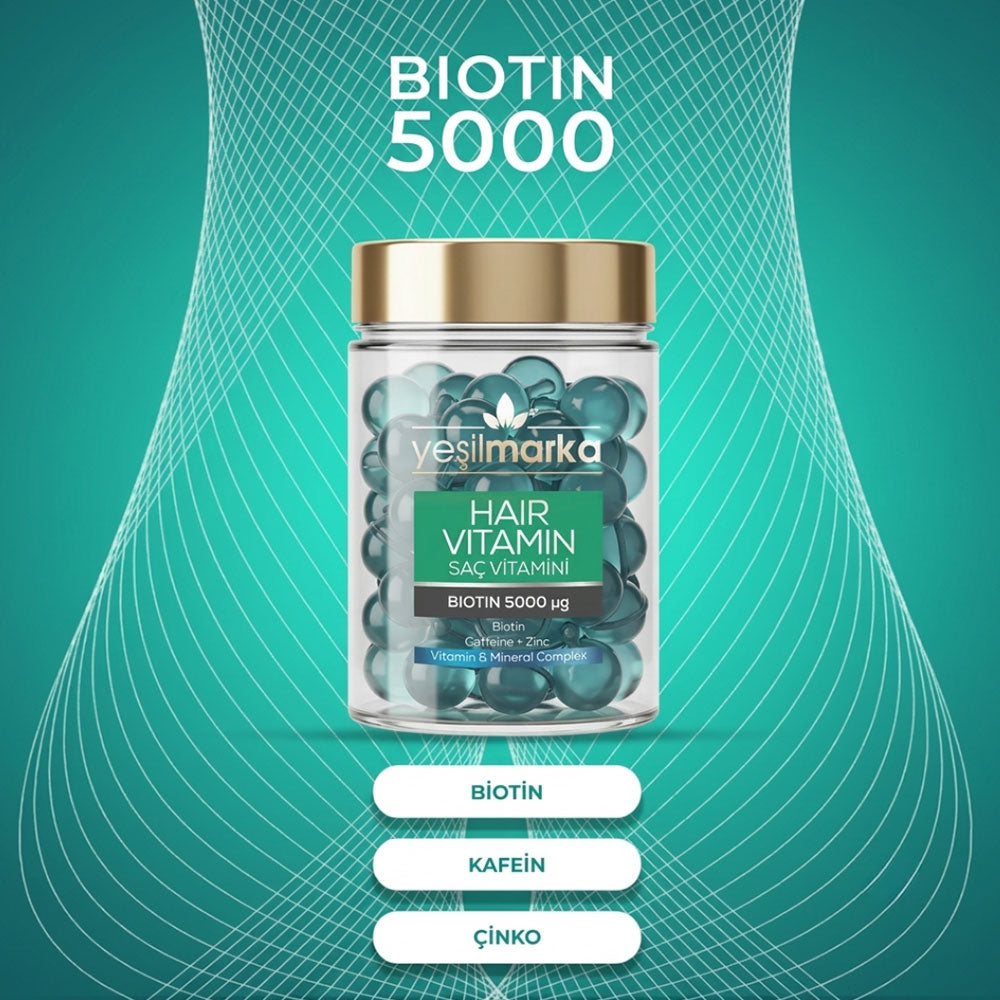 Yesilmarka Biotin Hair Oil with Caffeine and Zinc, 15 ML