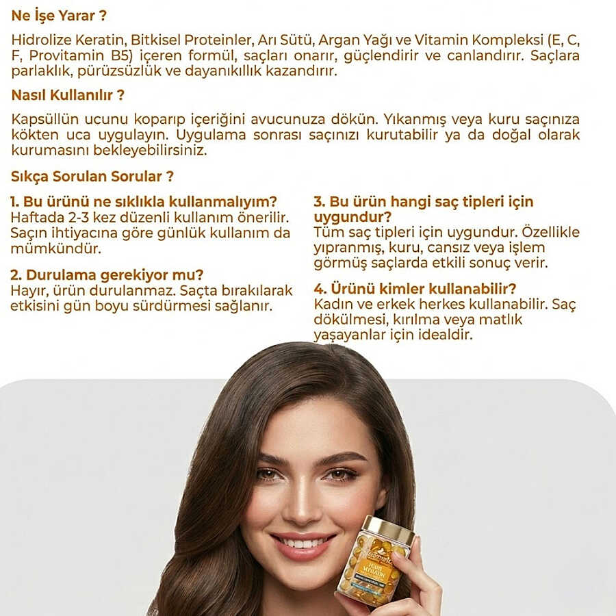 Yesilmarka Hair Vitamin Keratin Oil for Shine 15 ml