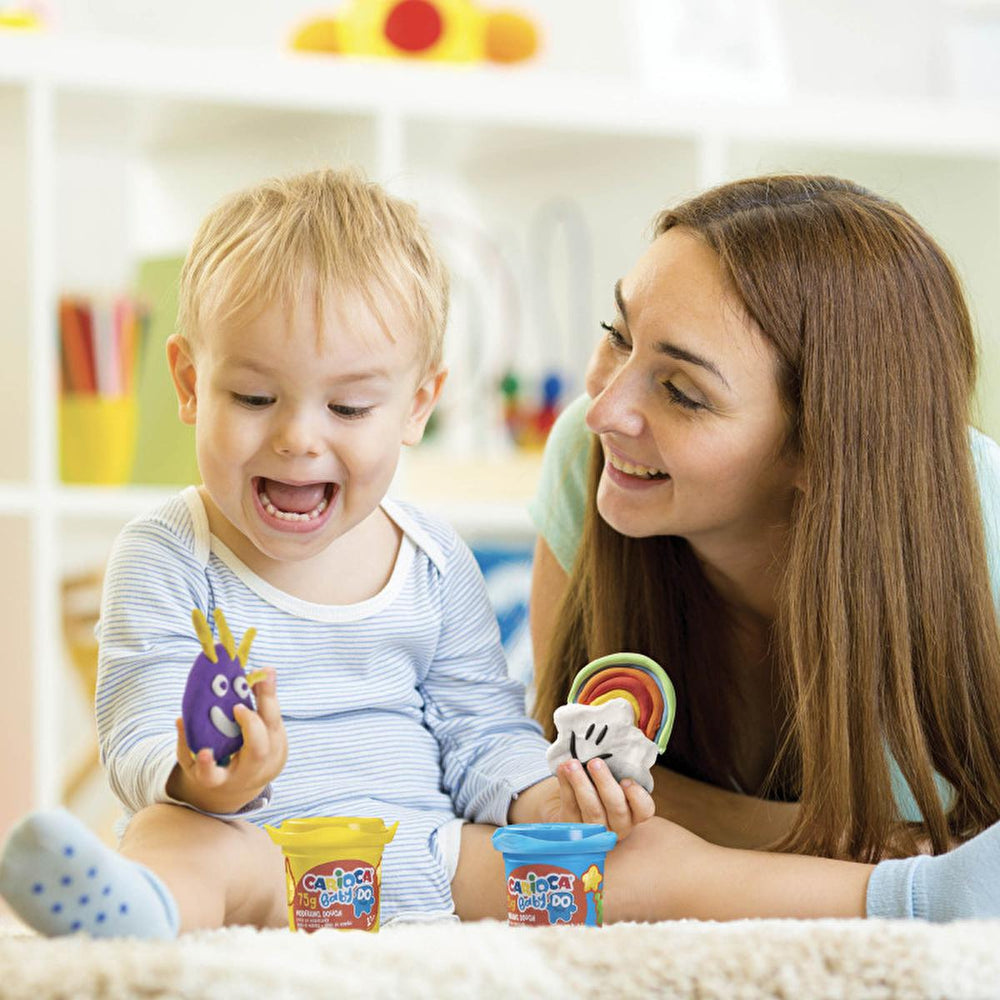 Carioca Modeling Dough for Kids - 3 Colors x 75g, Non-Toxic, Air-Dry, Creative Play Material for Children Aged 1+ - view 3