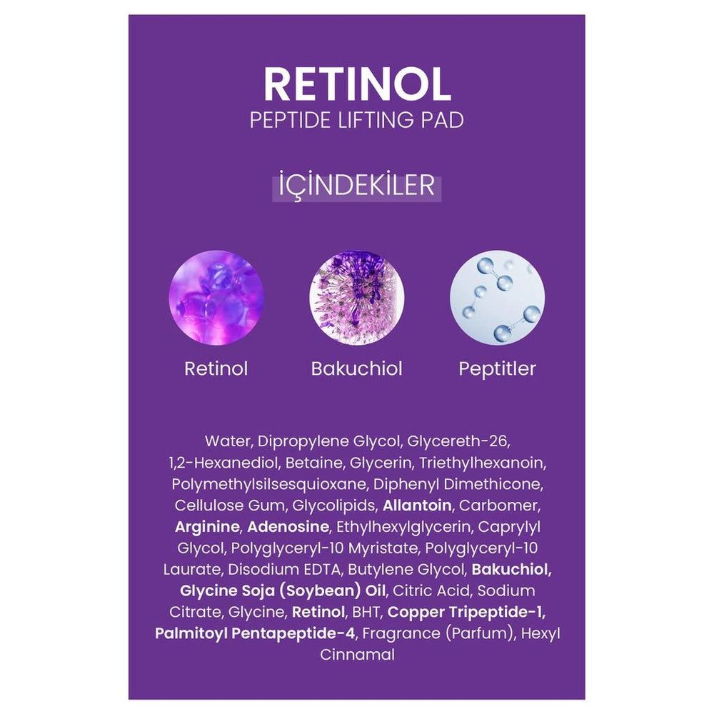 Dermal Retinol Peptide Lifting Pads for Firming Skin 12 Count