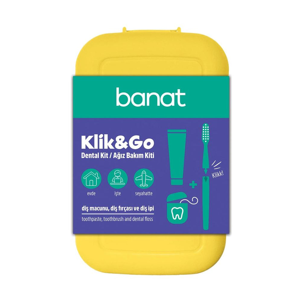 Banat Klick & Go Travel Oral Care Kit with Paste & Floss