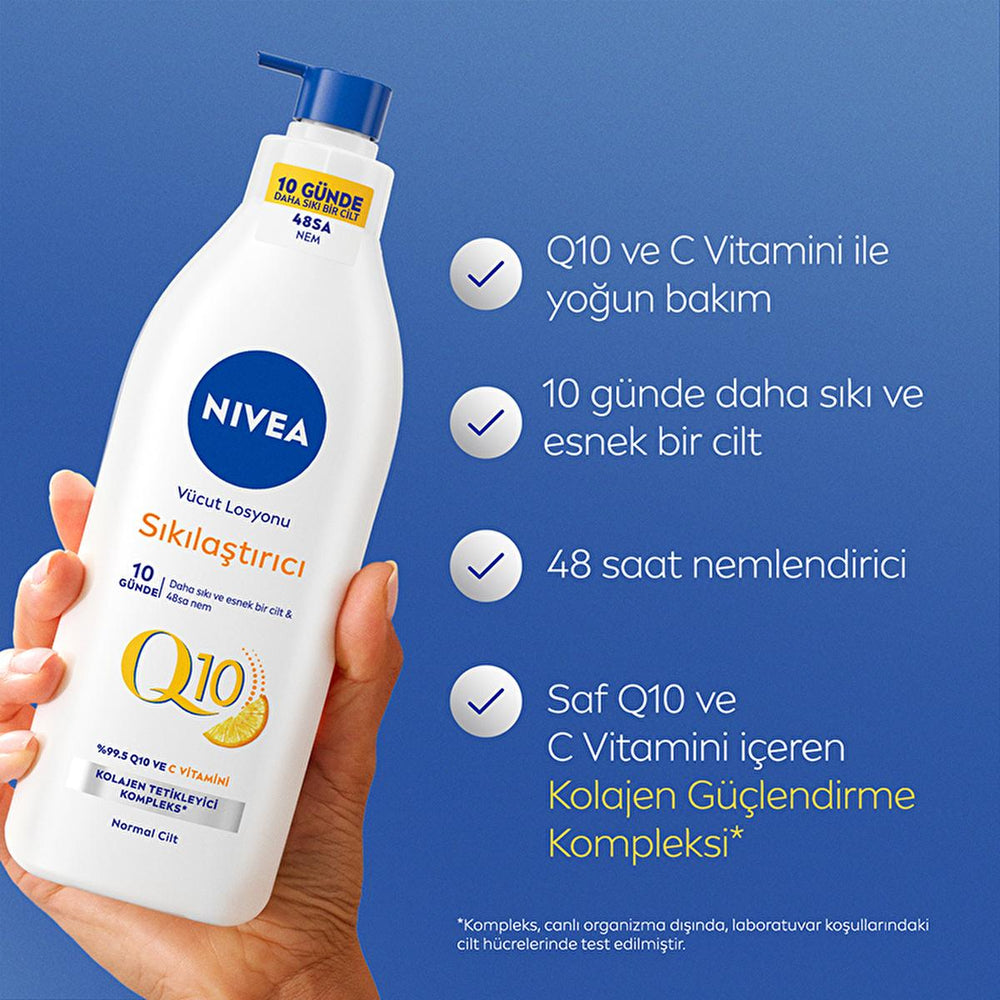 Nivea Q10 Firming Body Lotion with Vitamin C - 48 Hour Moisturization, Dermatologically Tested - 13.53 fl oz - view 4